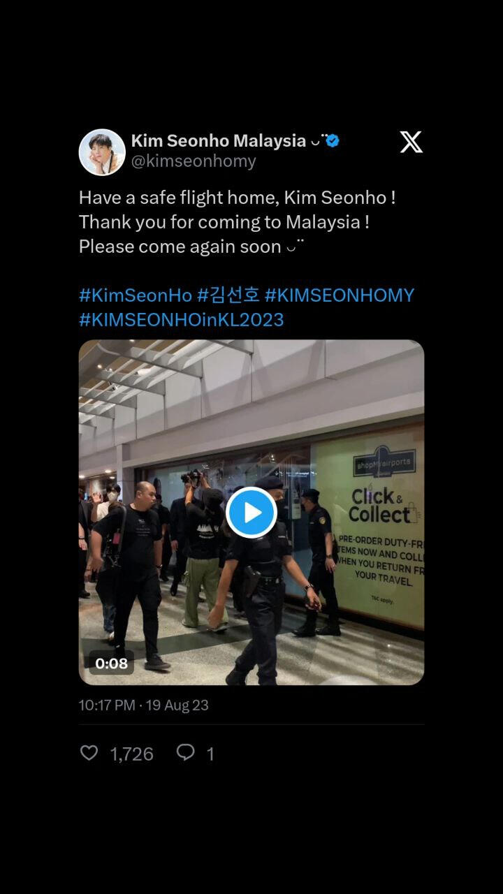 Kim Seonho Departure at KLIA